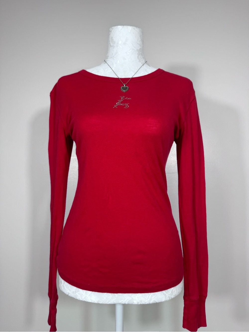 GAP Red Reindeer Long Sleeve Top